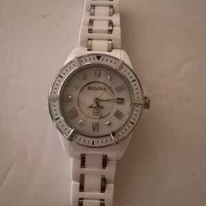 Bulova Marine star watch white/silver
